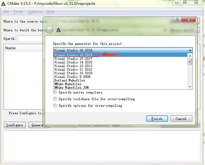 2.2.2 利用 cmake 工具生成 Visual Studio 工程文件(配图)