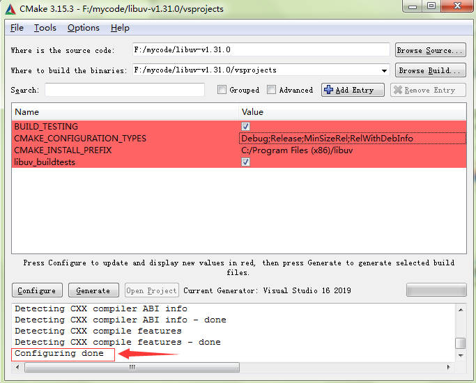 2.2.2 利用 cmake 工具生成 Visual Studio 工程文件(配图)